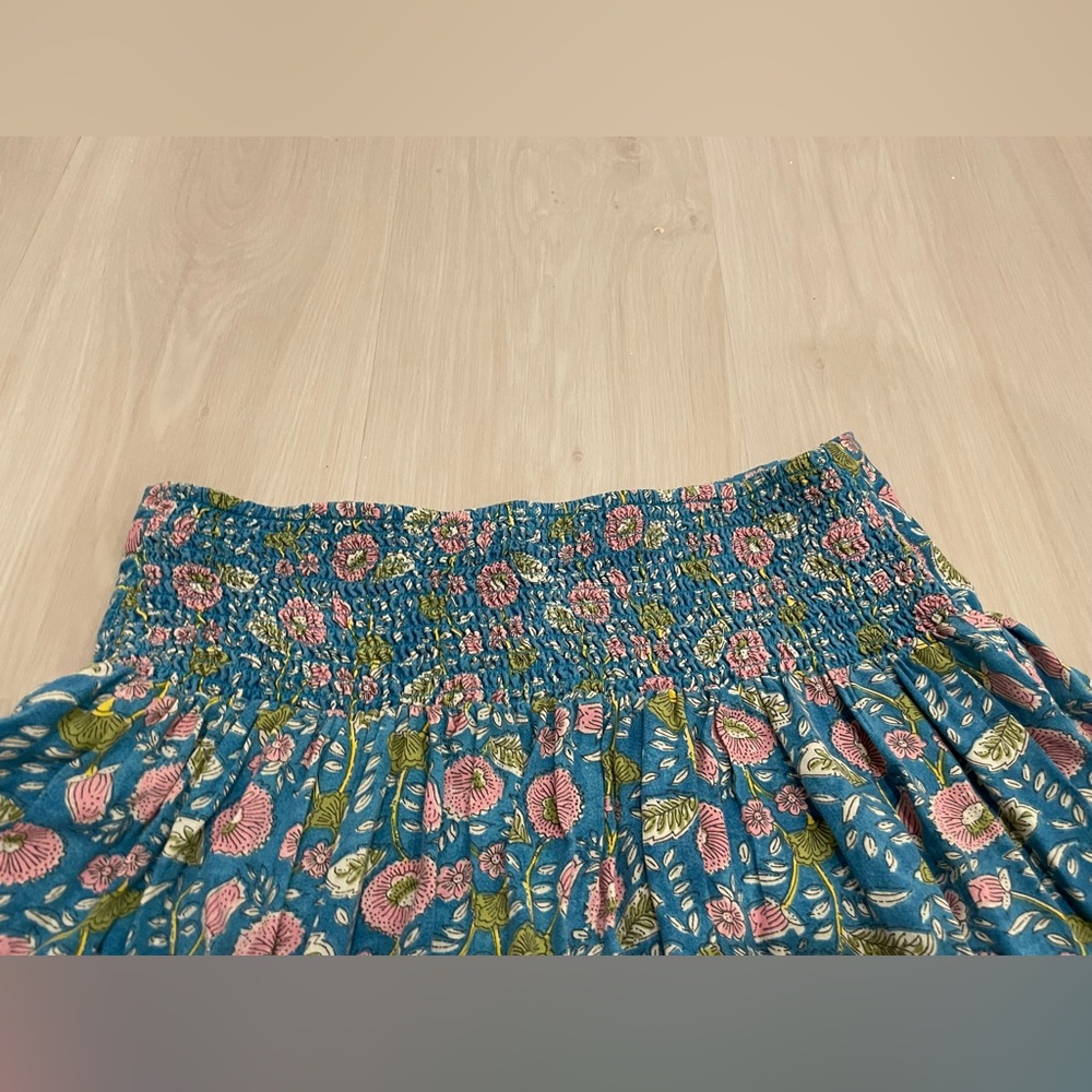 NATURAL LIFE Blue Floral Tiered Maxi Skirt - Picture 5 of 10
